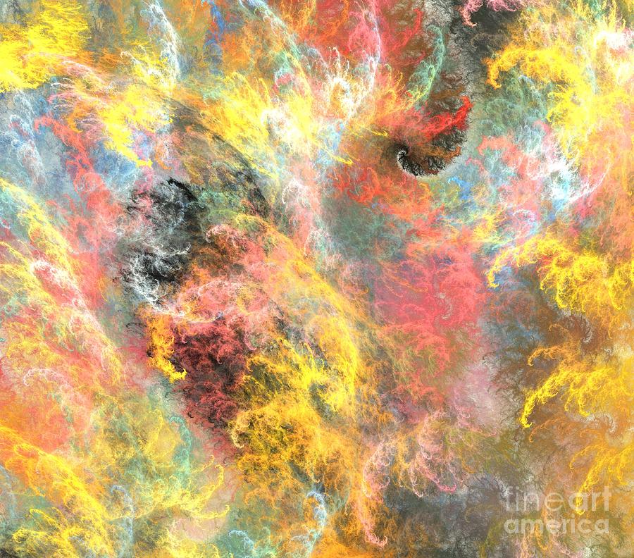 Abstract Digital Art - Spring Feathers by Kim Sy Ok