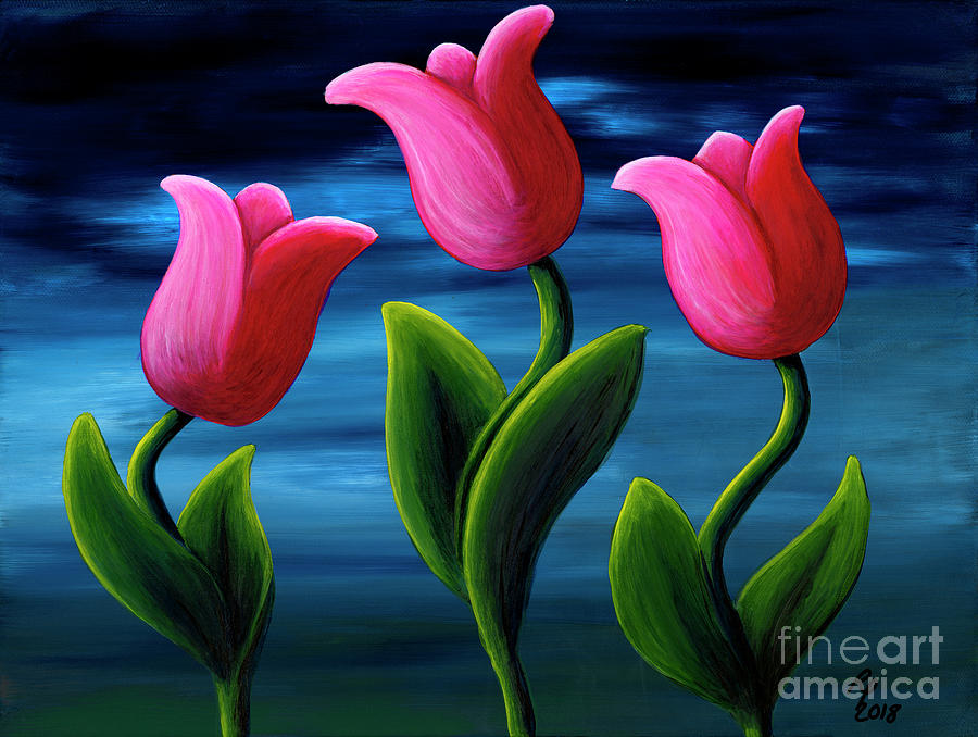 Spring Fling Painting by Rebecca Parker