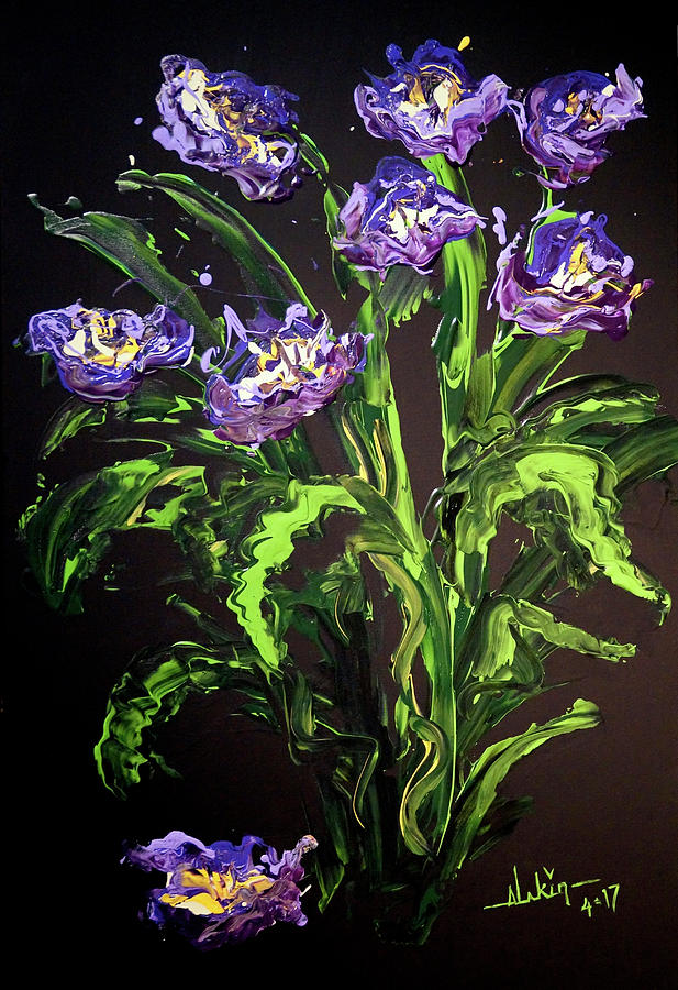 Spring Floral Painting by Alan Lakin
