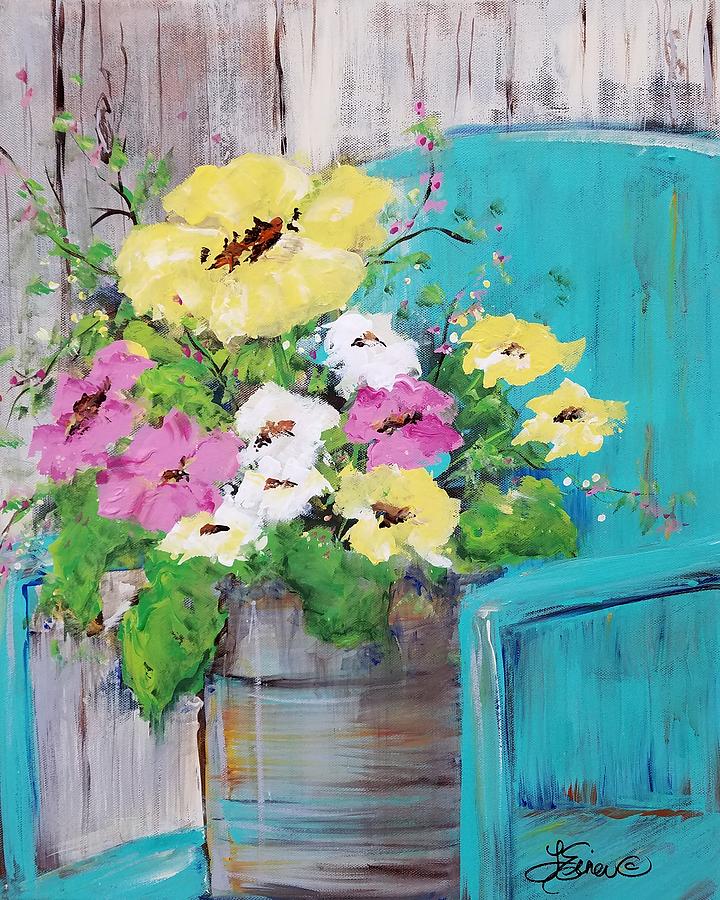 Spring Floral Painting by Terri Einer