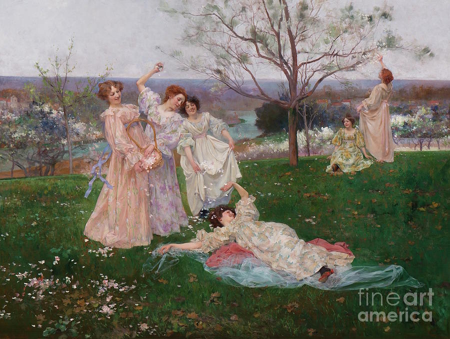 Spring Flowers Painting by Albert-Emile Artigue