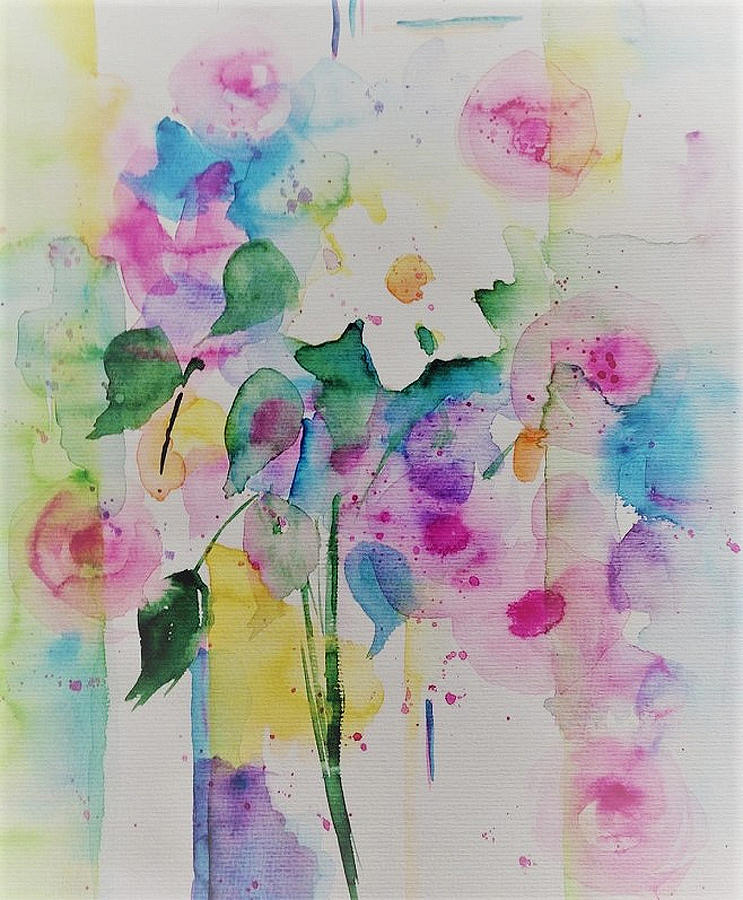 Spring Flowers Painting by Britta Zehm