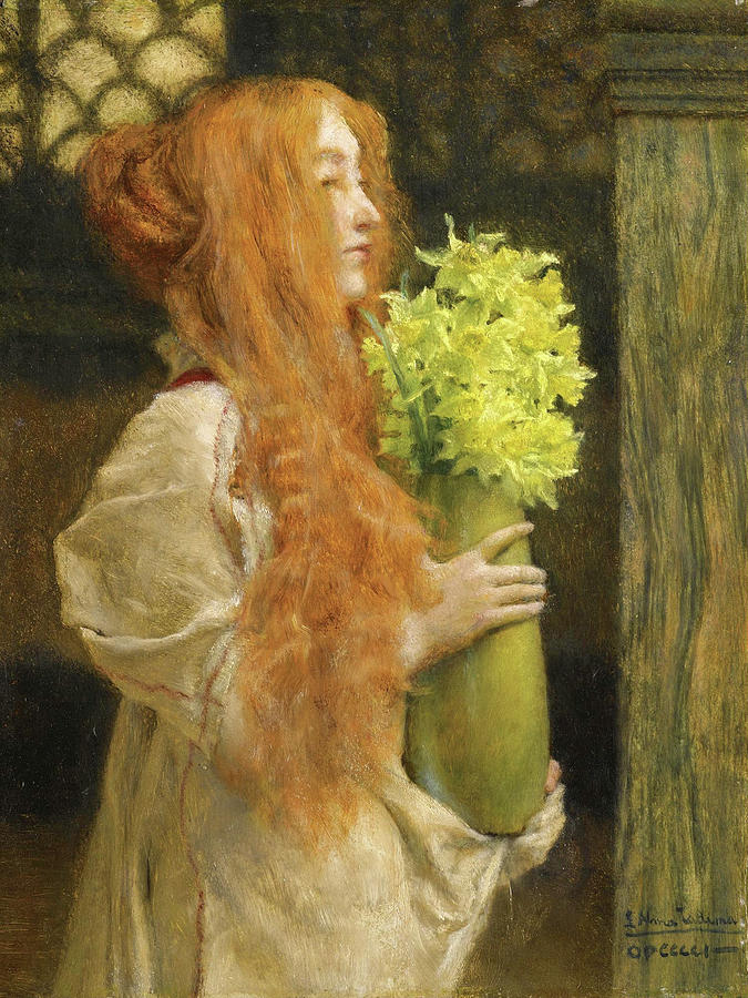 Lawrence Alma Tadema Painting - Spring flowers by Lawrence Alma-Tadema