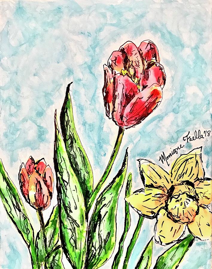 Spring Painting - Spring Flowers by Monique Faella Spring Painting - Spring Flowers by Monique Faella