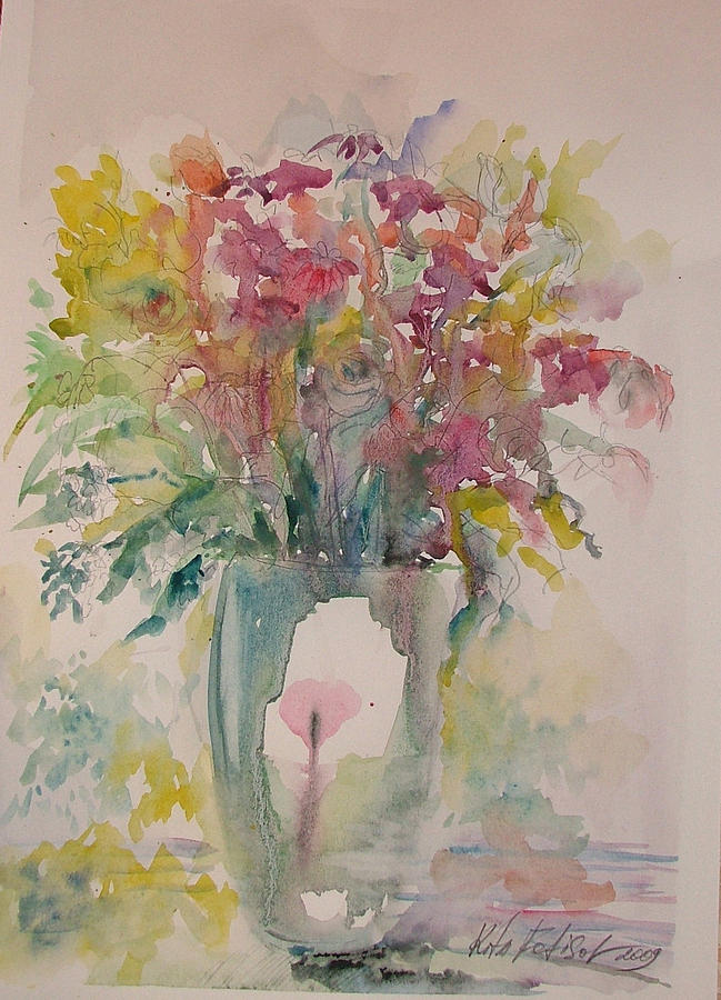 Spring Flowers Painting by Rita Fetisov