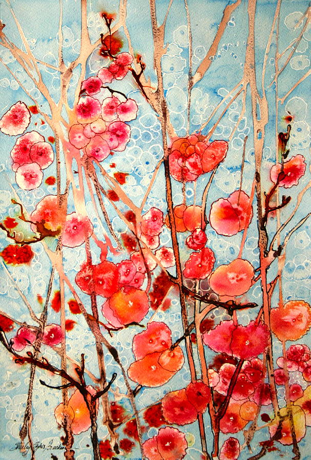 Spring Flowers Painting by Shirley Sykes Bracken