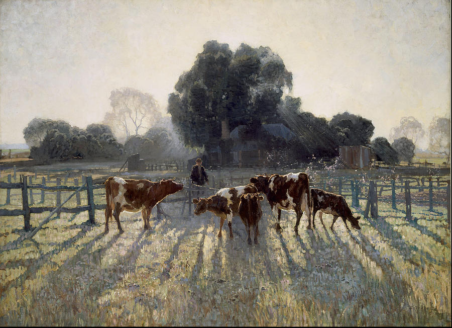 Animal Painting - Spring Frost 1919 by Elioth Gruner