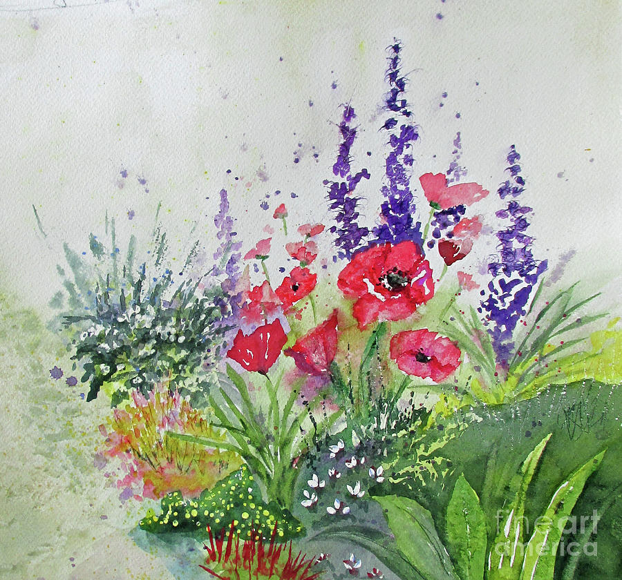 Flower Painting - Spring Garden by Donlyn Arbuthnot
