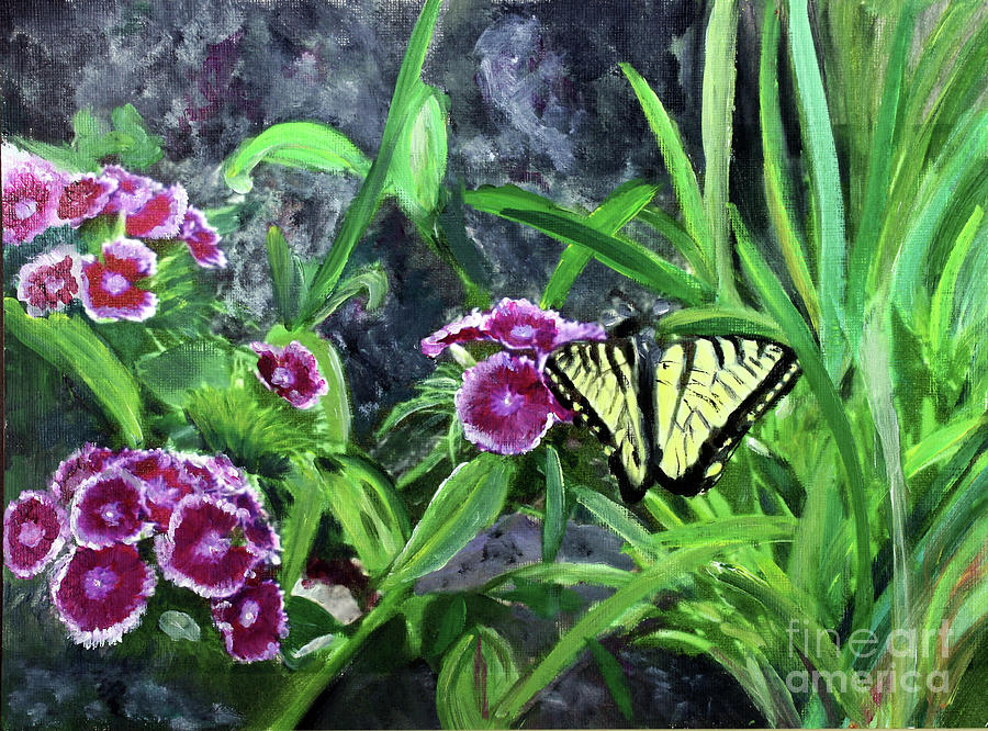 Spring Garden Painting by Donna Walsh