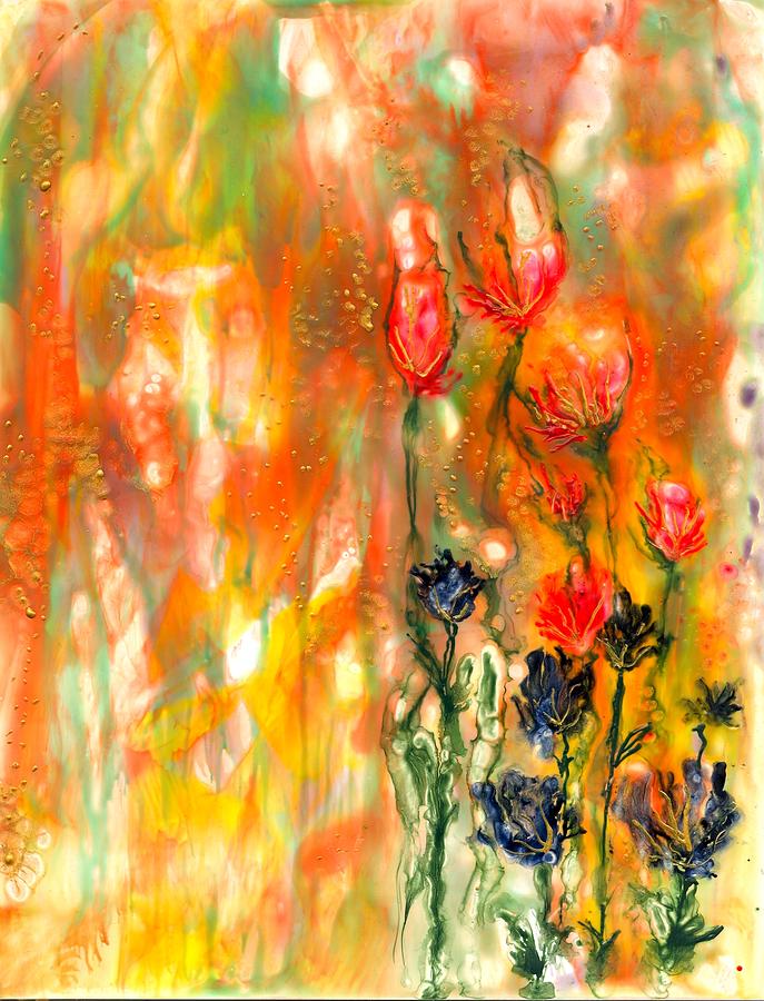 Spring Garden Healing Painting by Heather Hennick