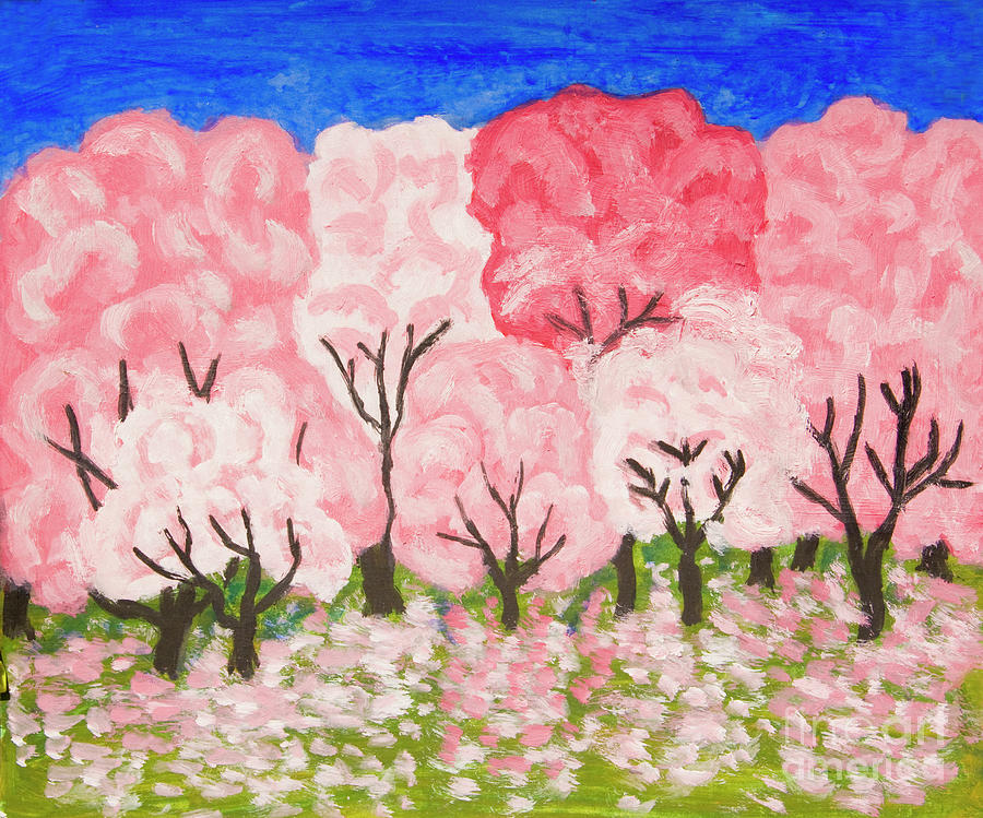 Spring garden, oil painting Painting by Irina Afonskaya