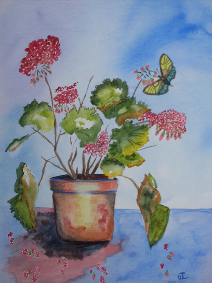 Spring Geranium  Painting by Warren Thompson