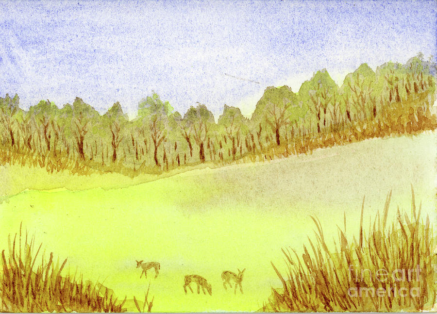 Spring Grasses Painting by Jackie Irwin