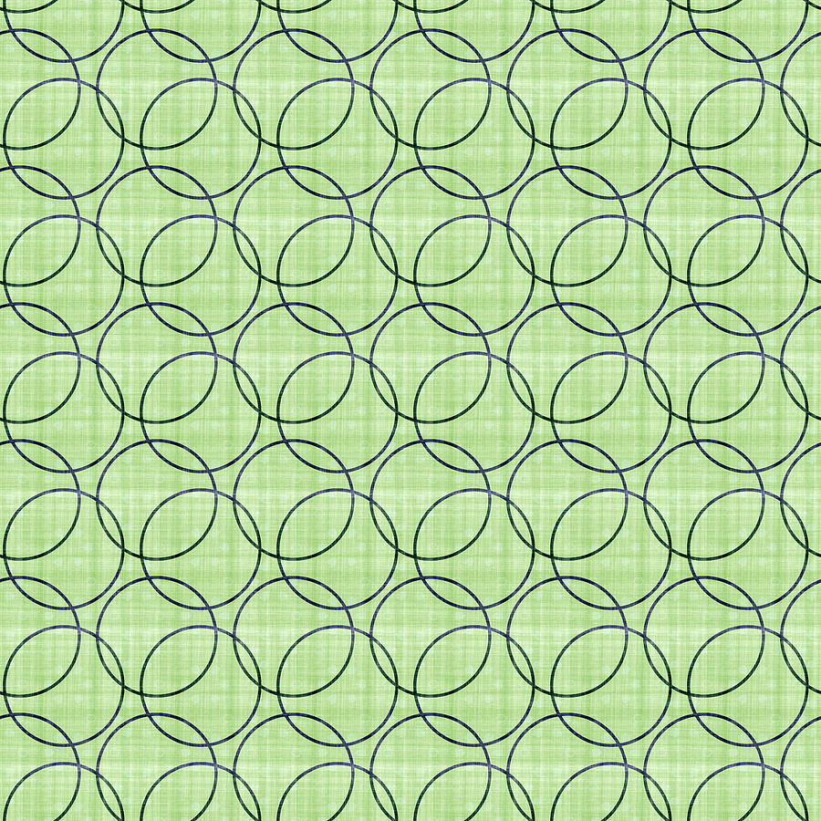 Pattern Digital Art - Spring Green Pattern Circles by Georgiana Romanovna