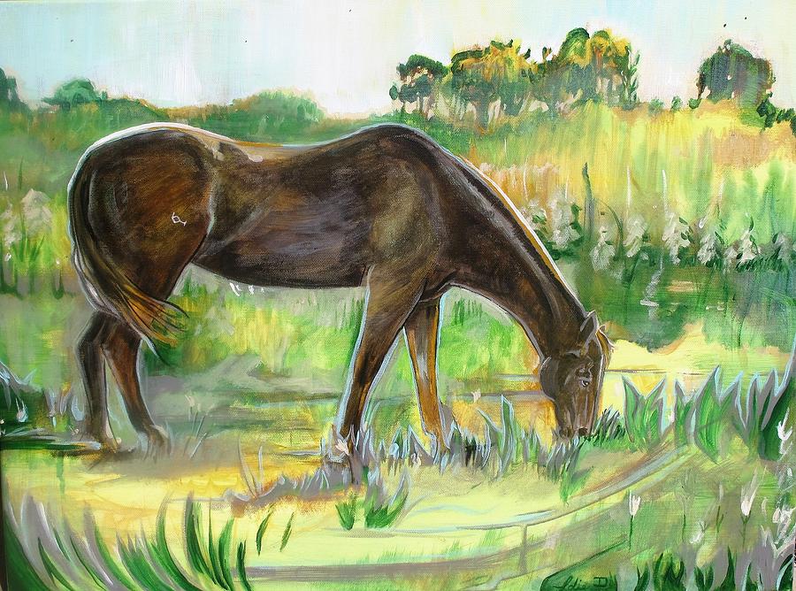 Horse Painting - Spring by Idie Karr