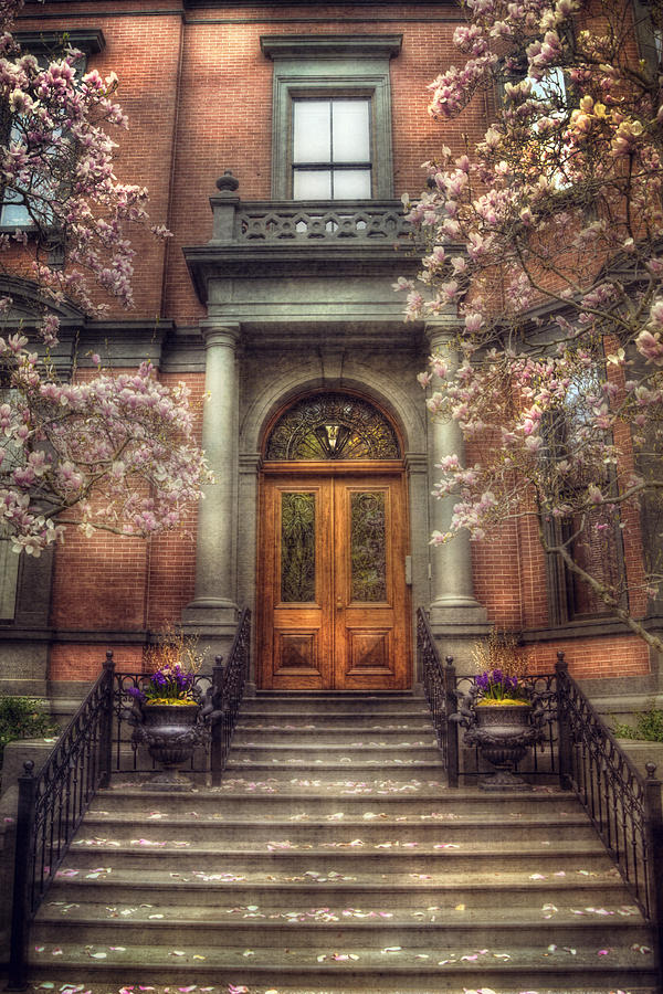 Spring in Boston - Boston Doorways Photograph by Joann Vitali