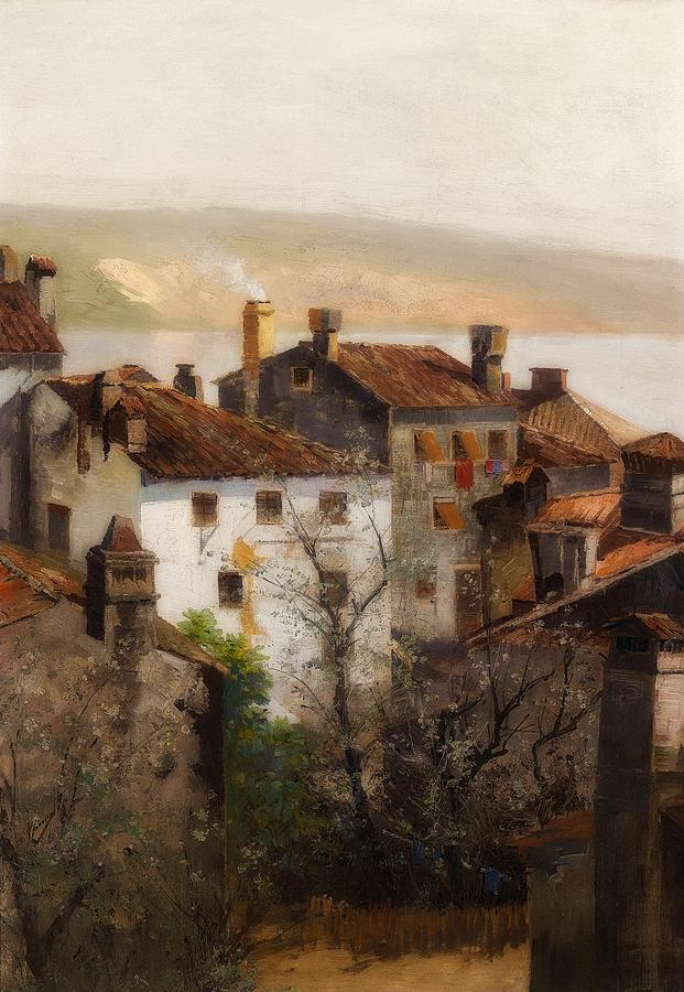 Vintage Painting - Spring In Istria by Mountain Dreams