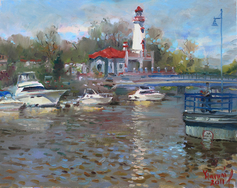 Spring Painting - Spring in lake Shore by Ylli Haruni
