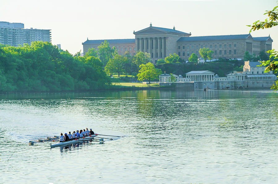 Spring in Philadelphia - Rowing Crew Photograph by Bill Cannon