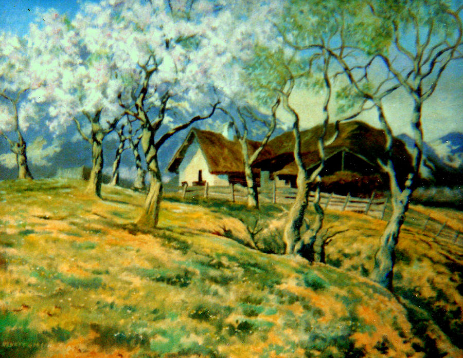 Impressionism Painting - Spring in Poland by Henryk Gorecki