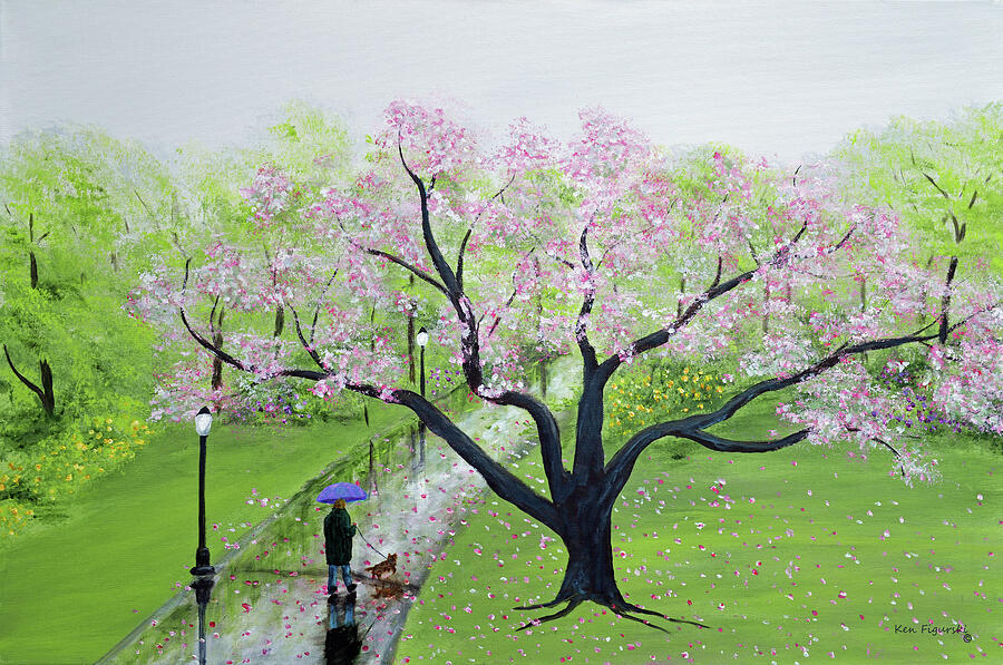 Spring Painting - Spring In The Park by Ken Figurski Spring Painting - Spring In The Park by Ken Figurski
