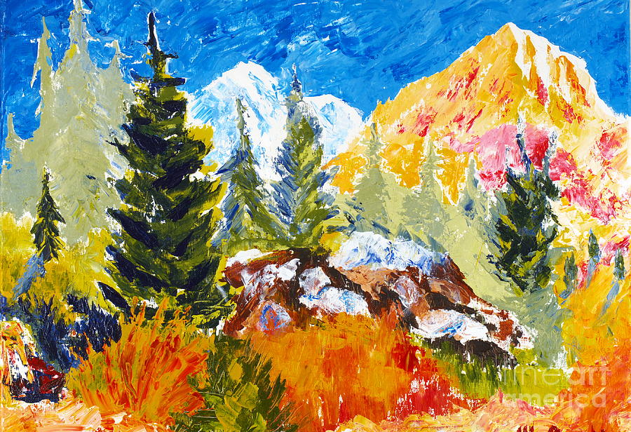Spring in the Rockies Painting by Walt Brodis