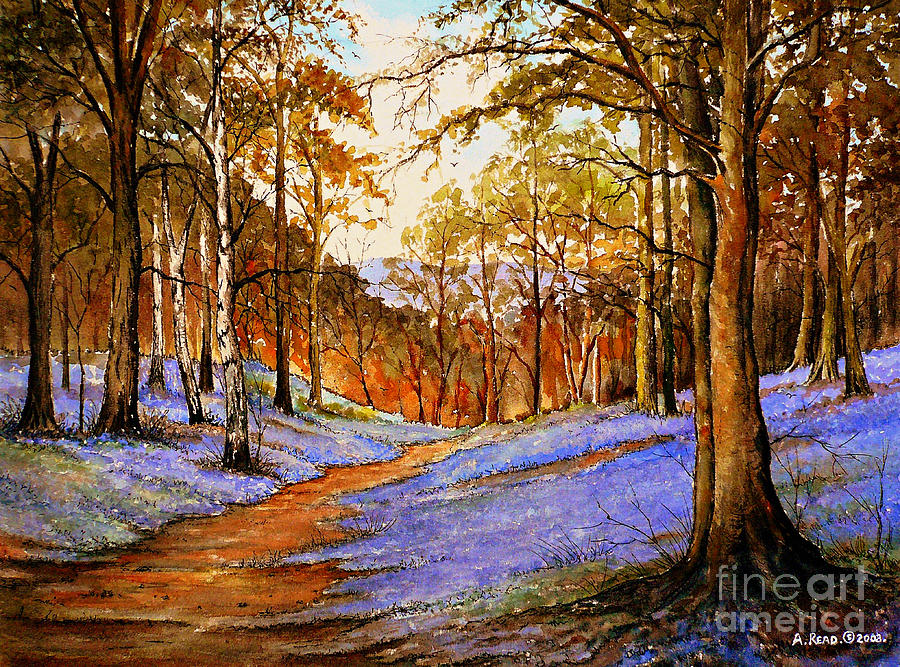 Spring in Wentwood  warm edit Painting by Andrew Read
