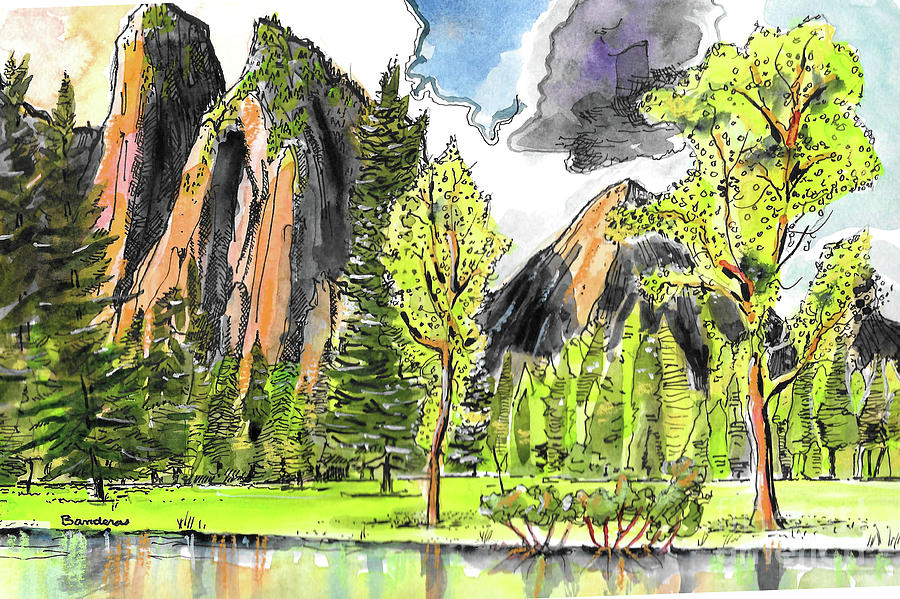Spring In Yosemite Painting by Terry Banderas