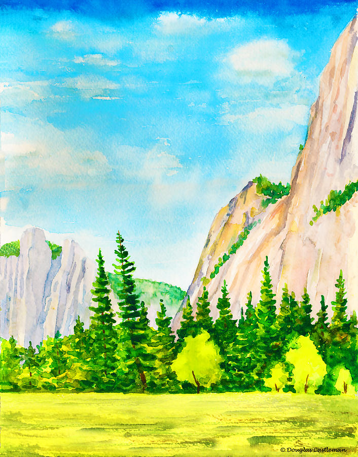 Spring in Yosemite Valley Painting by Douglas Castleman