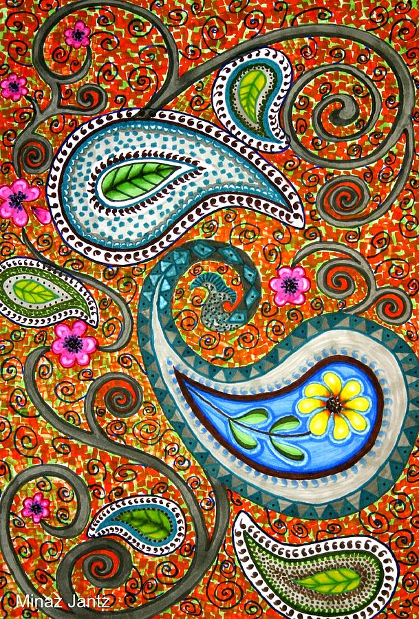 Spring into Paisley Painting by Minaz Jantz