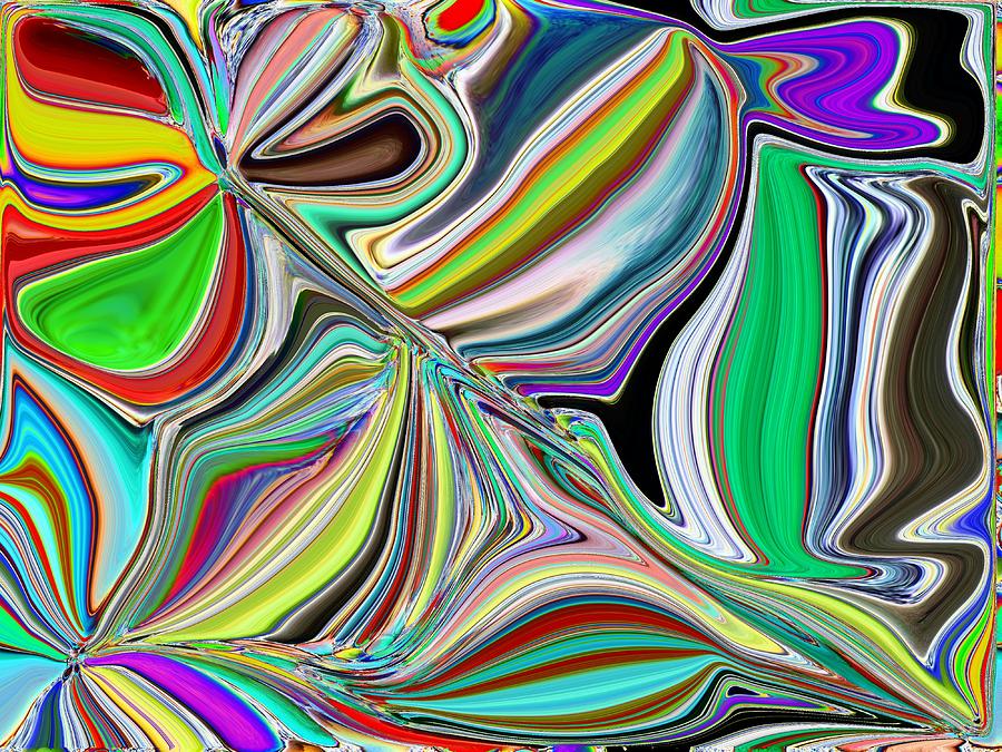 Abstract Digital Art - Spring Kaleidoscope by Tim Allen