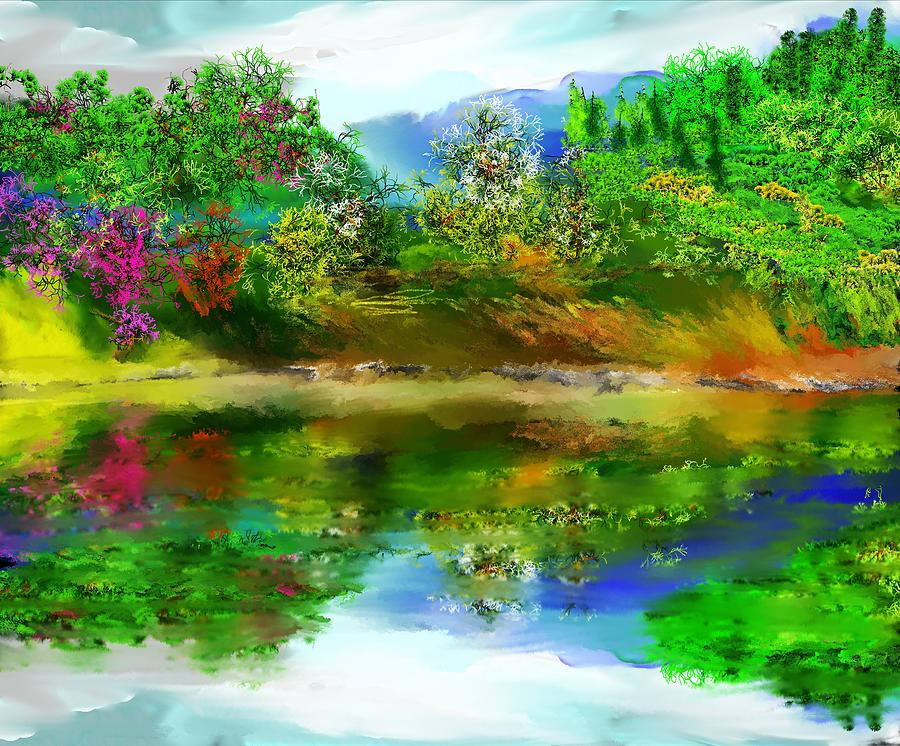 Spring Lake Digital Art by David Lane