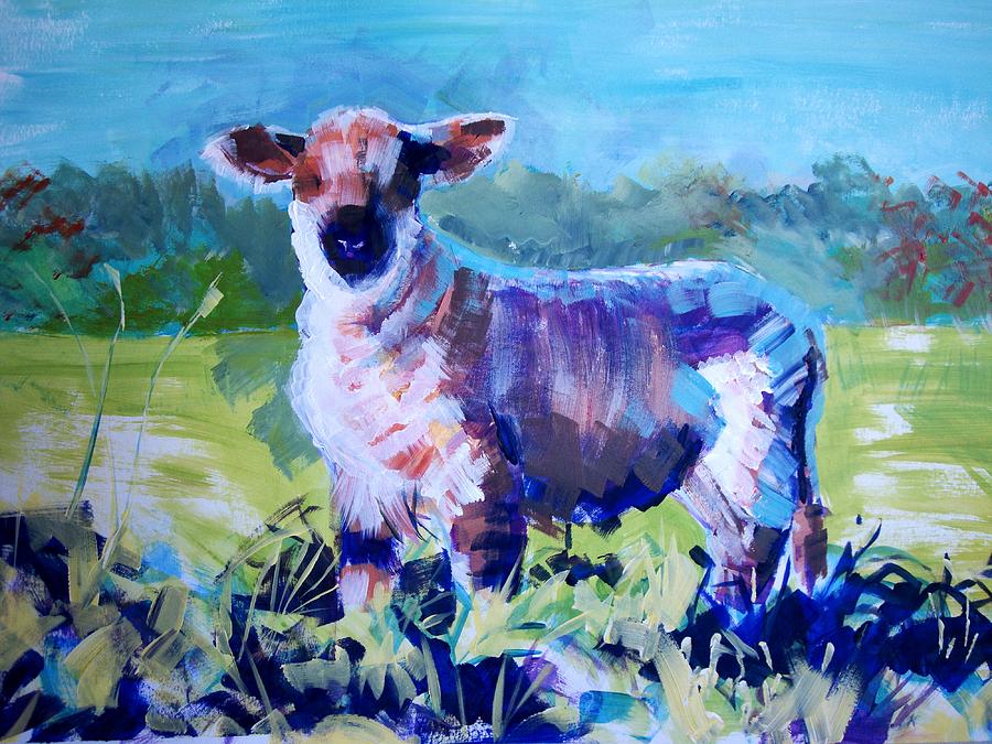 Spring Lamb Painting by Mike Jory