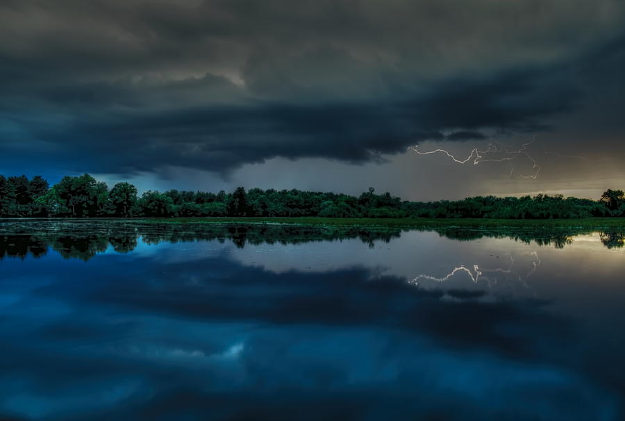 Spring Lightning Storm Photograph by Dale Kauzlaric