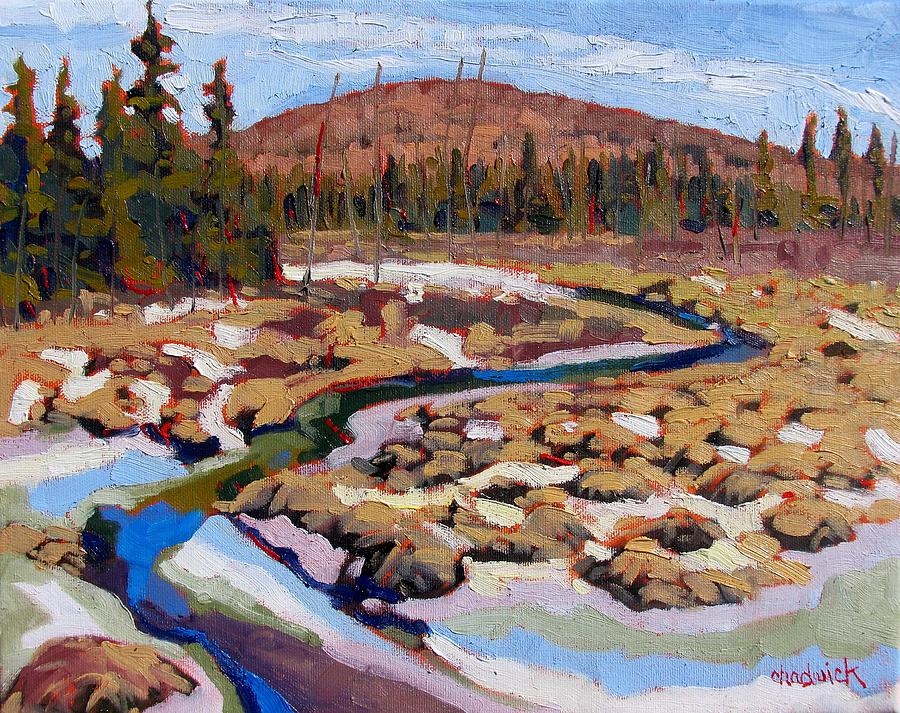 Spring Painting - Spring Marsh Algonquin by Phil Chadwick