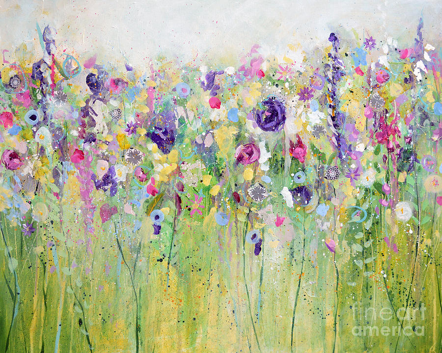 Spring Meadow I Painting by Tracy-Ann Marrison