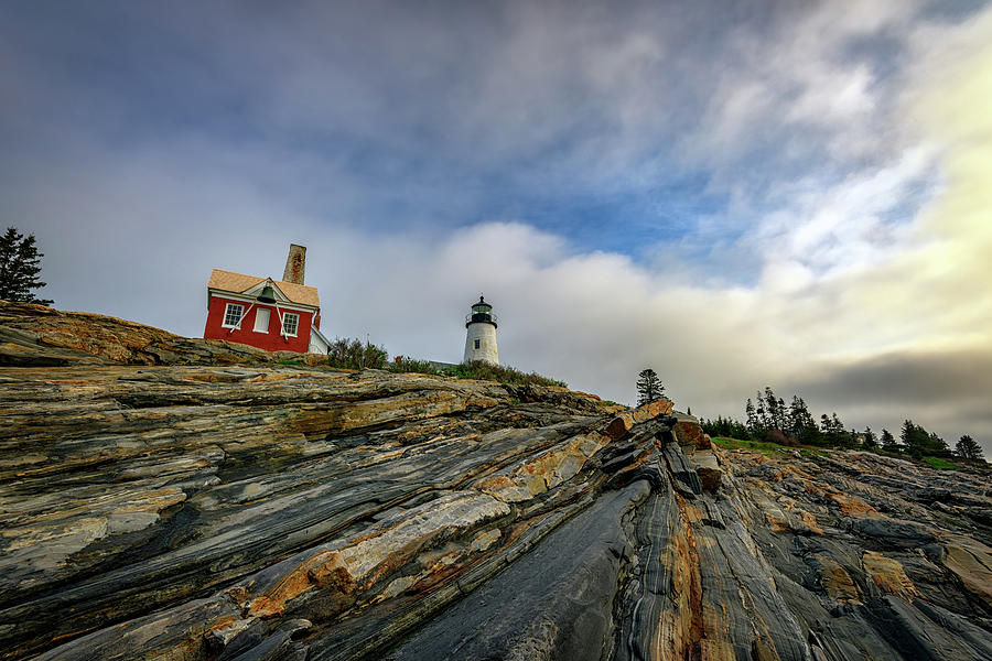 Sunset Photograph - Spring Morning at Pemaquid Point by Rick Berk