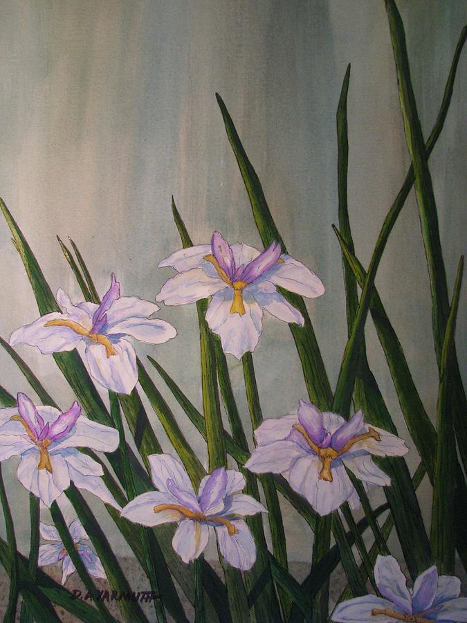 Spring Morning Iris Painting by Dale Yarmuth