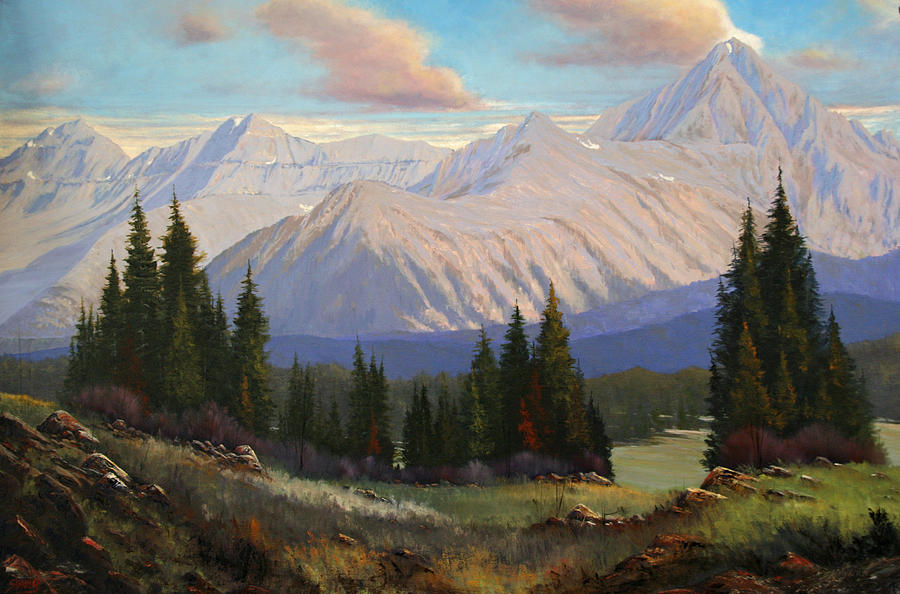 Landscape Painting - Spring On The Dallas Divide 070809-3624 by Kenneth Shanika Landscape Painting - Spring On The Dallas Divide 070809-3624 by Kenneth Shanika