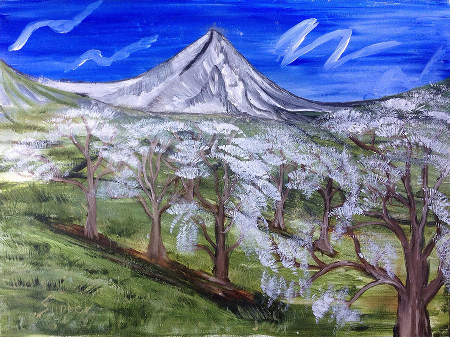 Spring on the Hood Painting by Suzanne Surber