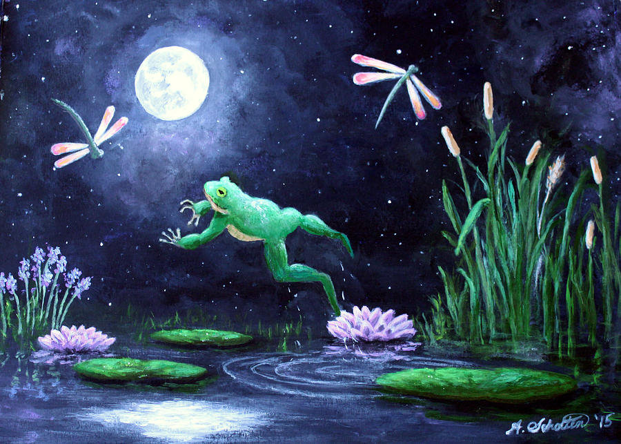 Flower Painting - Spring on the Pond by Amy Scholten