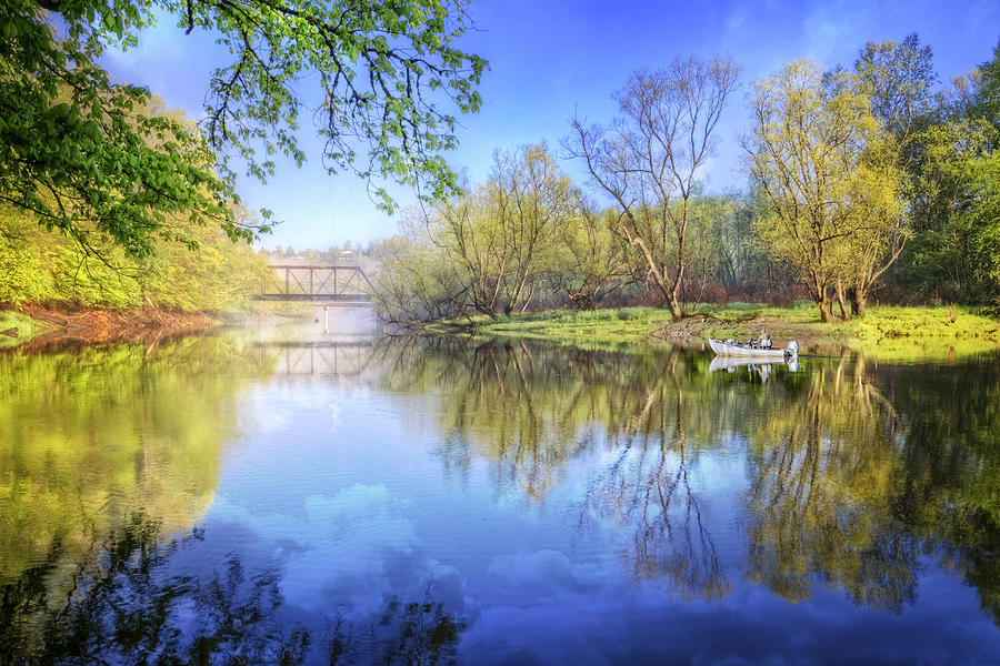 Boat Photograph - Spring on the River by Debra and Dave Vanderlaan