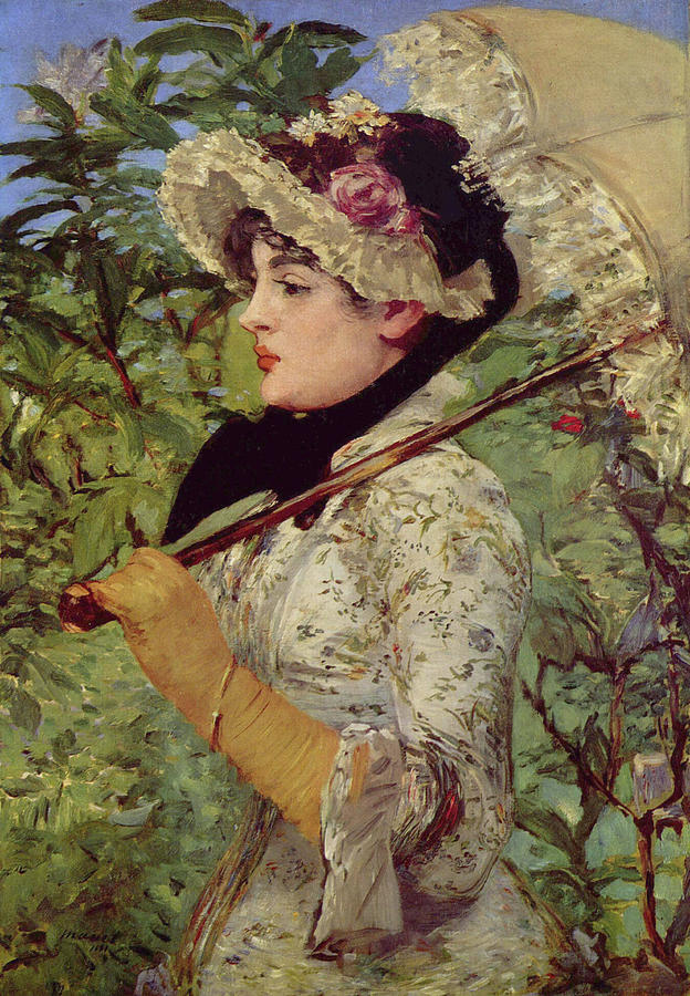 Edouard Manet Painting - Spring, or Study of Jeanne Demarsy by Edouard Manet