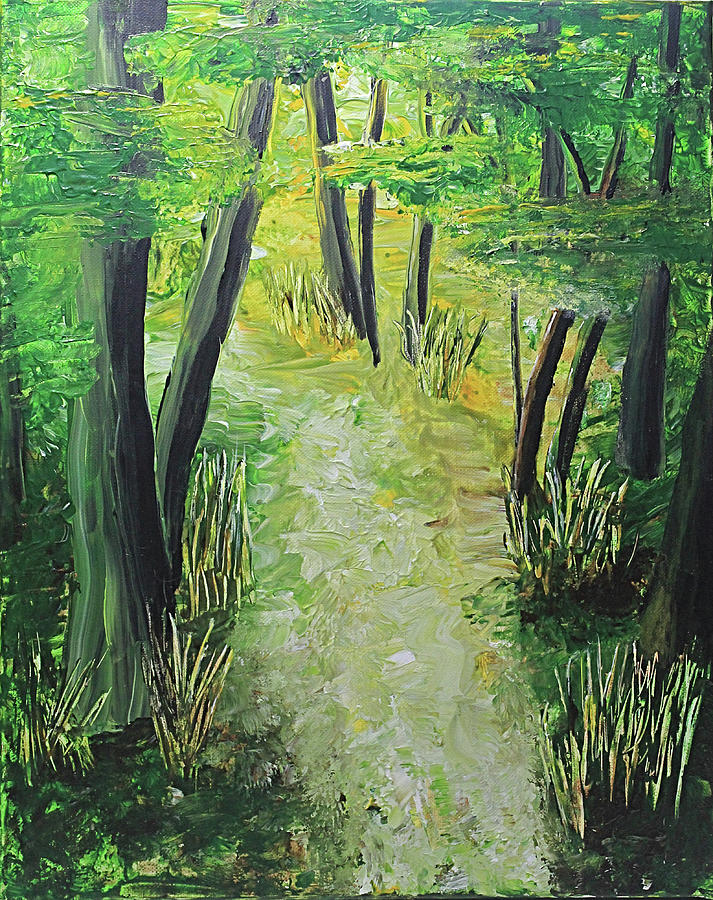 Spring Path Painting by April Burton