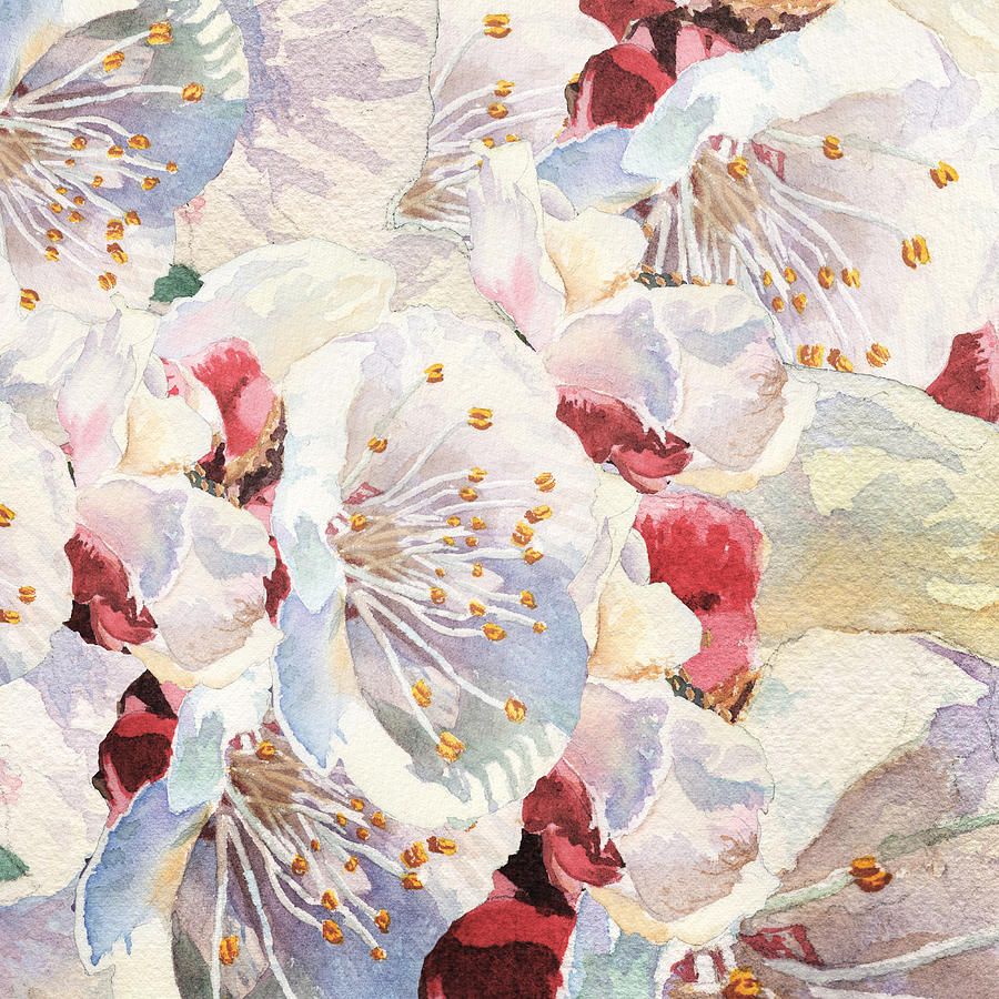 Spring Petals Abstract Painting by Irina Sztukowski