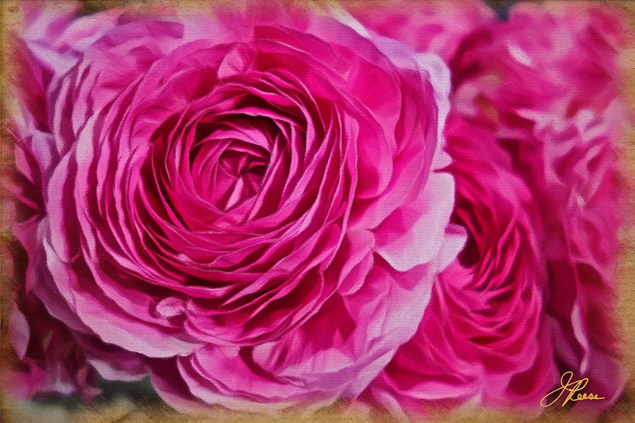 Spring Pink Roses Painting by Joan Reese