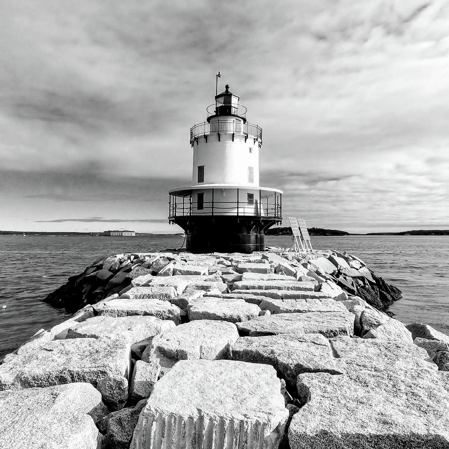 Spring Point Ledge Lighthouse - Square Photograph by Jenny Hudson