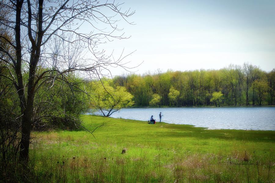 Spring Pond Fishing Photograph by Thomas Woolworth