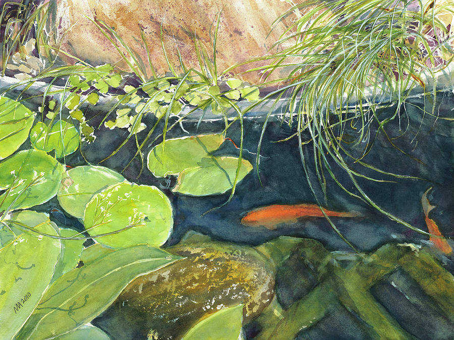 Spring Pond Painting by Madeleine Arnett