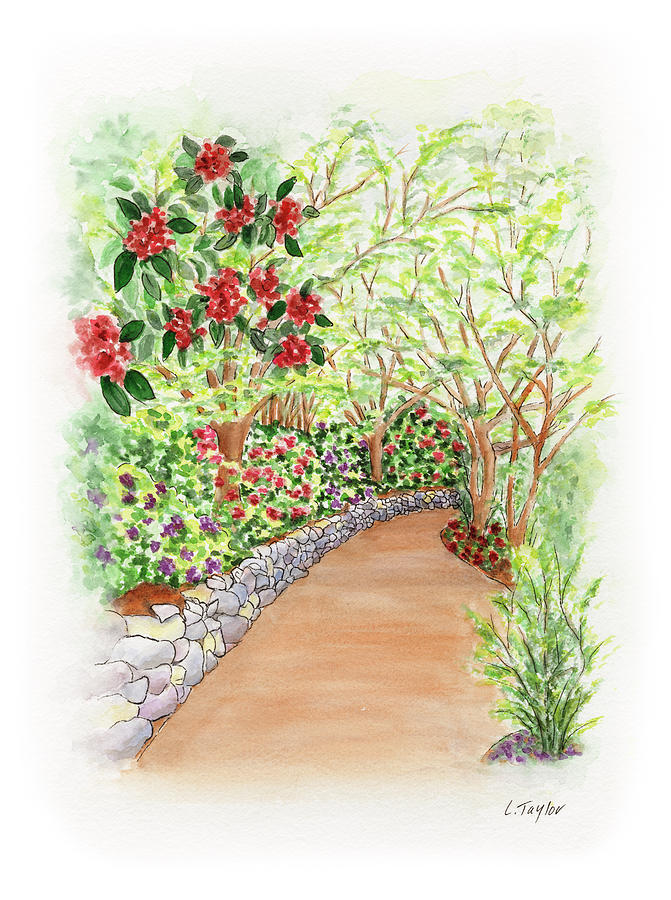 Spring Rhodies Painting by Lori Taylor Spring Rhodies Painting by Lori Taylor